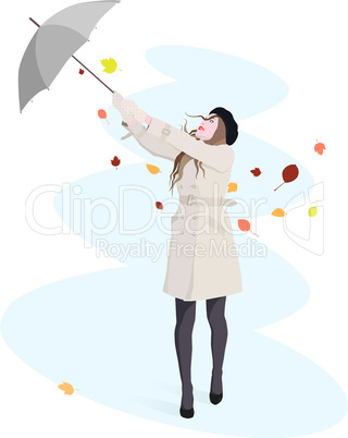 Girl With Umbrella.eps