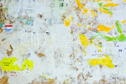 remains of posters and advertisements