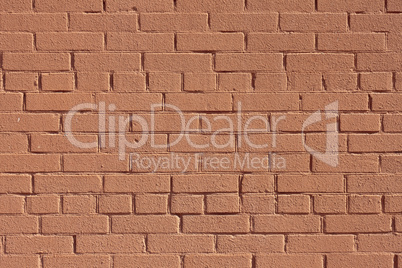 Background with old red painted brick wall