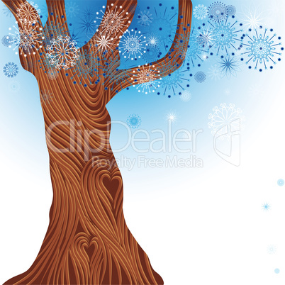 Decorative winter tree