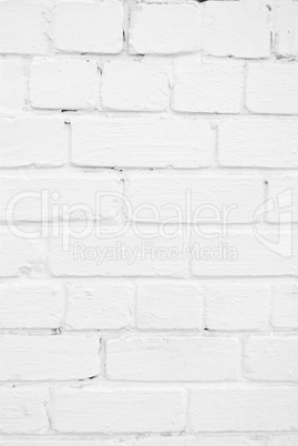 white painted brick wall