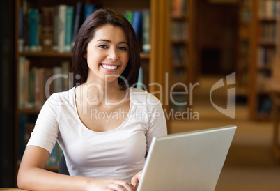 Student with a laptop