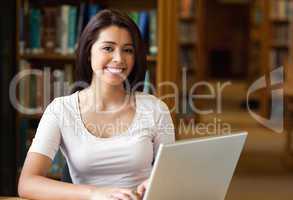 Student with a laptop