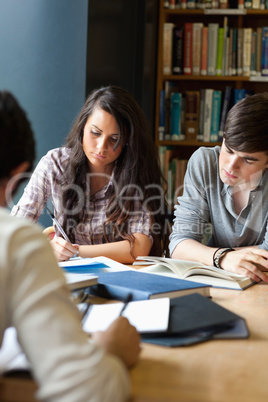 Portrait of students reviewing for the examinations