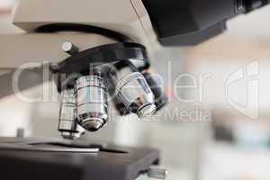 Close up of a microscope