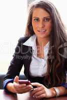 Businesswoman with a smartphone