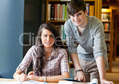 Young students posing