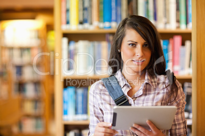 Young student using a tablet computer