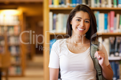 Gorgeous student standing up