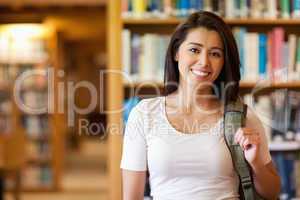 Gorgeous student standing up