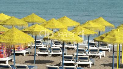 Beach umbrellas sunbeds Spain P HD 8538