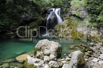 Wasserfall in der Vintgar-Schlucht