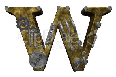 steampunk buchstabe w