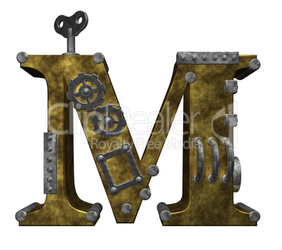 steampunk buchstabe m