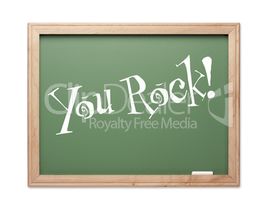 You Rock! Green Chalk Board Kudos Series
