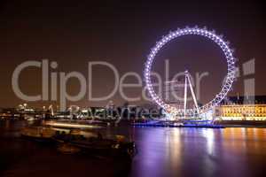 London Eye on River Thames.