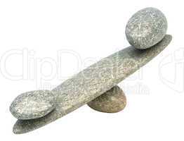 Balance: Pebble stability scales with stones