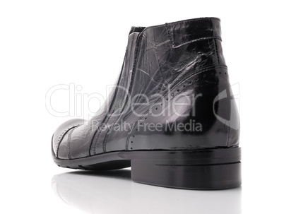 Black leather mens boot