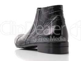 Black leather mens boot