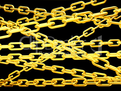 Protection: Links of golden chain isolated
