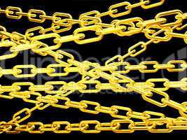 Protection: Links of golden chain isolated