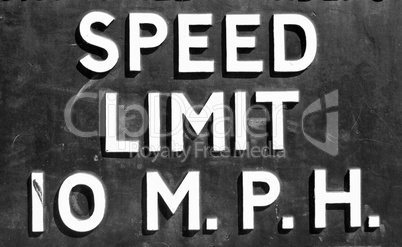 Speed limit sign