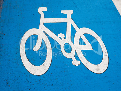 Bike lane sign