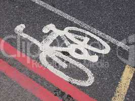 Bike lane sign