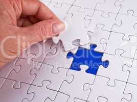 Puzzle blau - Strategie und Team