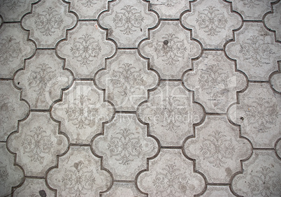 Closeup of ceramic floor tiles