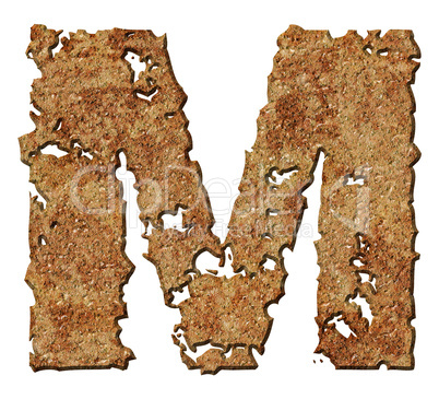 Rusted letters.