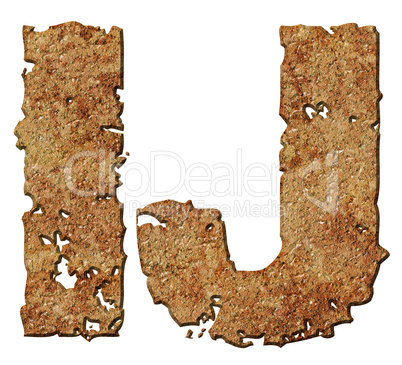 Rusted letters.