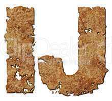 Rusted letters.
