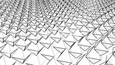 Rotation of 3D matrix pyramid.digital,diamond,data,technology,internet,code,information,abstract,Grid,mesh,sketch,structure,