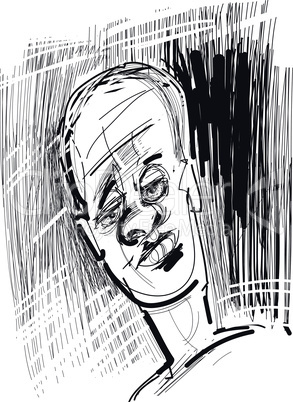 sketch of man face