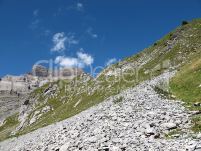 Harsh Landscape In The Mountains Of Glarus