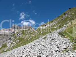 Harsh Landscape In The Mountains Of Glarus