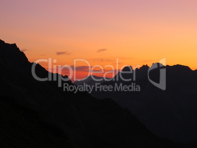 Sunrise In The Mountains Of Canton Glarus