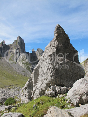 Mountain-peaks and rocks