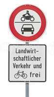 traffic sign: no drive through (clipping path included)