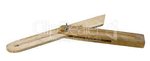 wooden tool for measuring angles