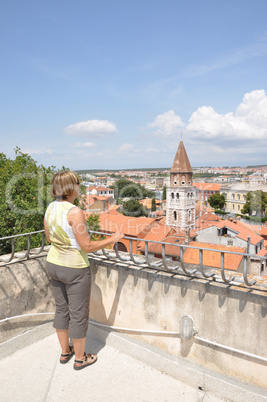 Blick vom Kapetanovaturm auf Zadar