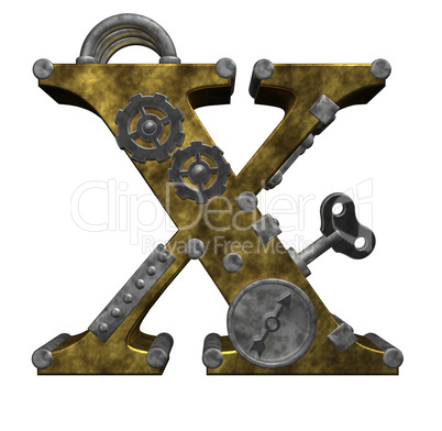 steampunk buchstabe x