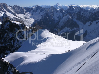 Bergsteiger in den Alpen / Climbers in the Alps