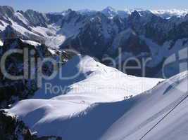 Bergsteiger in den Alpen / Climbers in the Alps