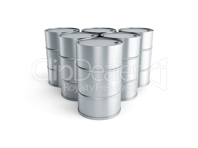 set of oil barrels