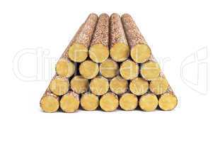 stack of pine logs