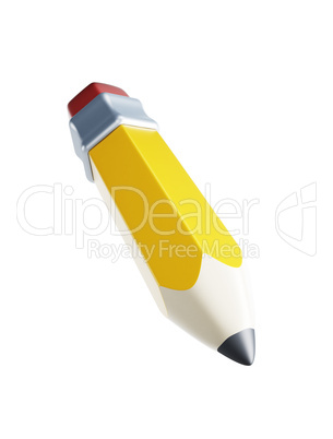 isolated 3d pencil