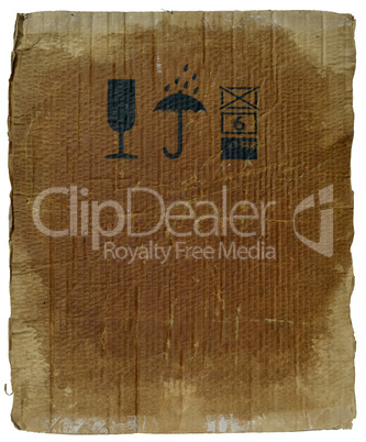 Grunge cardboard isolated