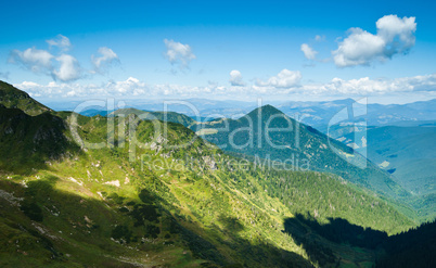 Carpathian mountains in Ukraine: landscape